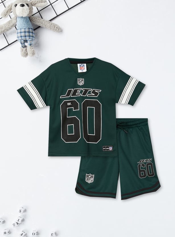 Boys Printed Shorts Set