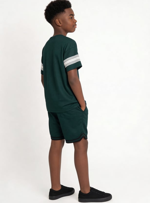 Boys Printed Shorts Set