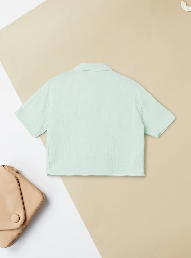 Girls Seersucker Shirt