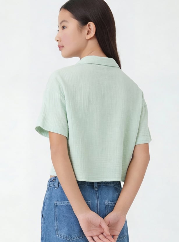 Girls Seersucker Shirt