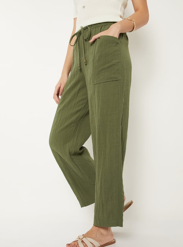 Women Solid Trousers