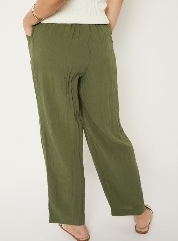 Women Solid Trousers