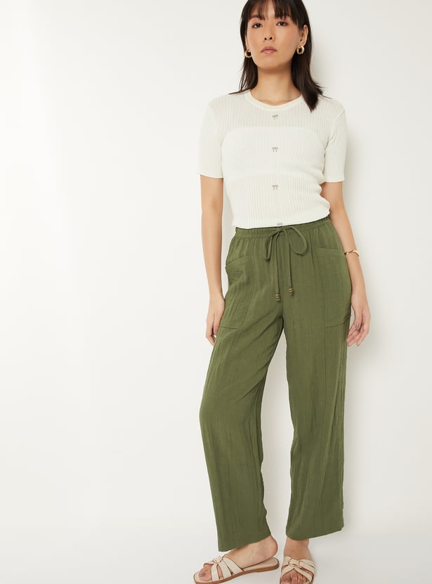 Women Solid Trousers