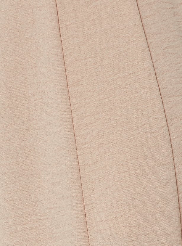 Women Panelled Flared Trousers