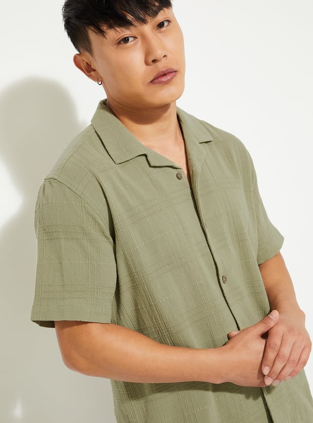 URB_N Men Checked Regular Fit Shirt