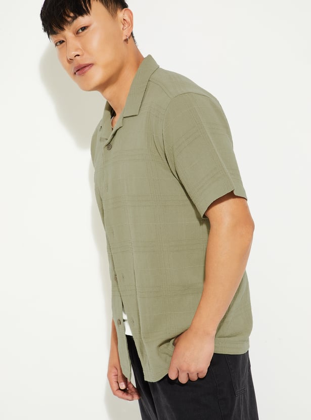 URB_N Men Checked Regular Fit Shirt