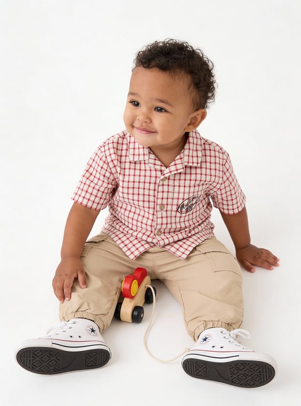 Boys Mickey Mouse Checked Shirt