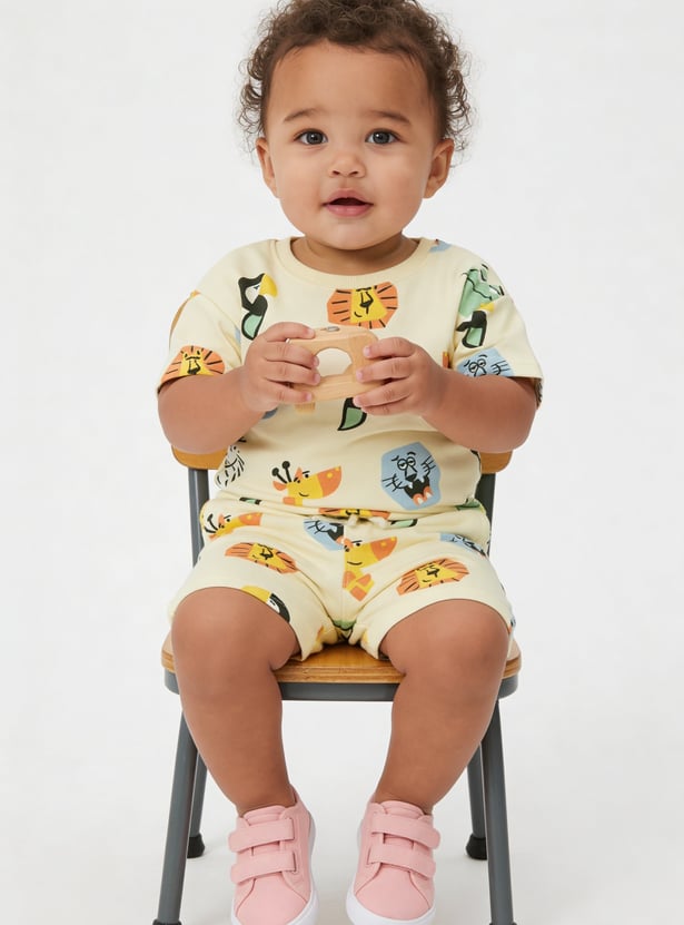 Boys Printed Shorts Set
