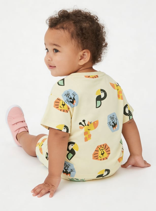 Boys Printed Shorts Set