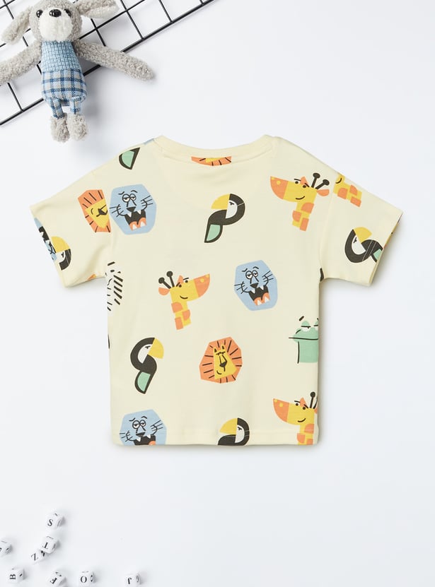 Boys Printed Shorts Set