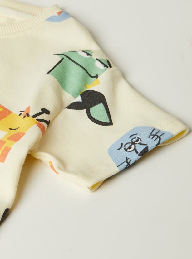 Boys Printed Shorts Set