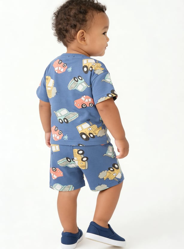Boys Printed Shorts Set