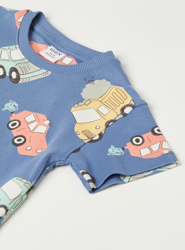 Boys Printed Shorts Set