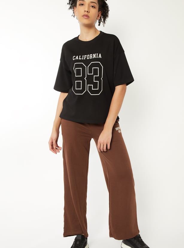 Women Printed Boxy Fit Sports T-shirt