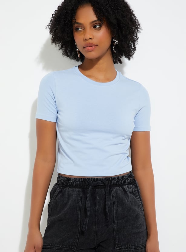 ALAYA F x URB_N Women Solid Crop Top
