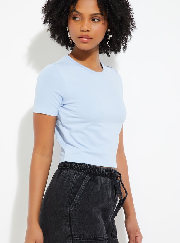 ALAYA F x URB_N Women Solid Crop Top