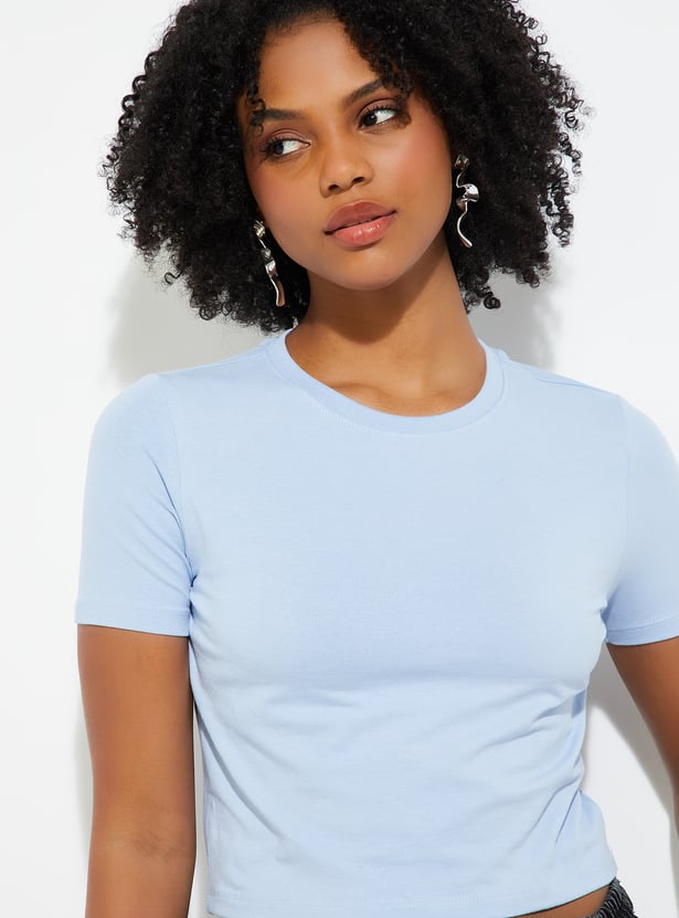 ALAYA F x URB_N Women Solid Crop Top
