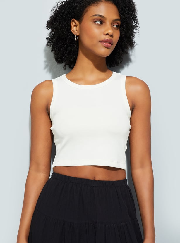 ALAYA F x URB_N Women Ribbed Tank Top