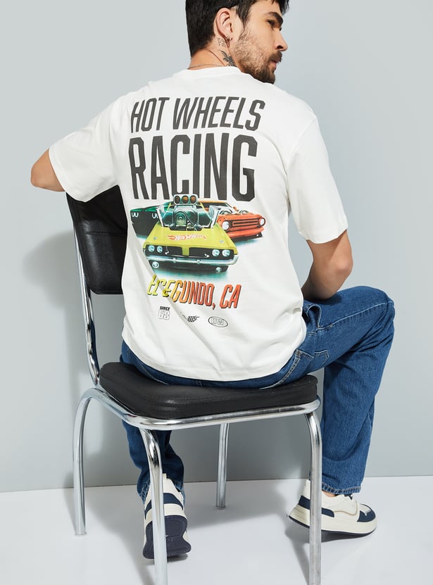 Buy URB_N Men Hot Wheels Print Oversized T-shirt Online at just Rs