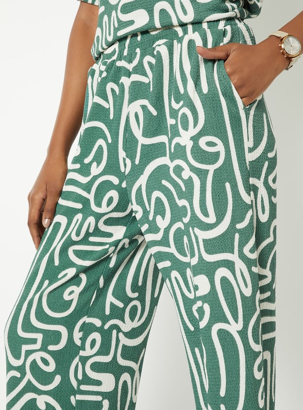 Women Printed Wide Leg Trousers