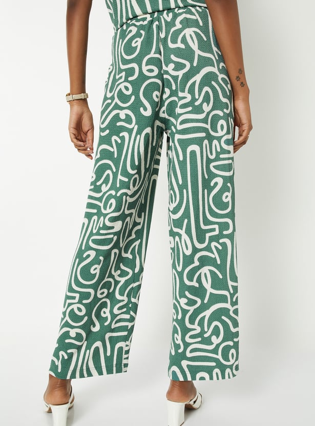 Women Printed Wide Leg Trousers