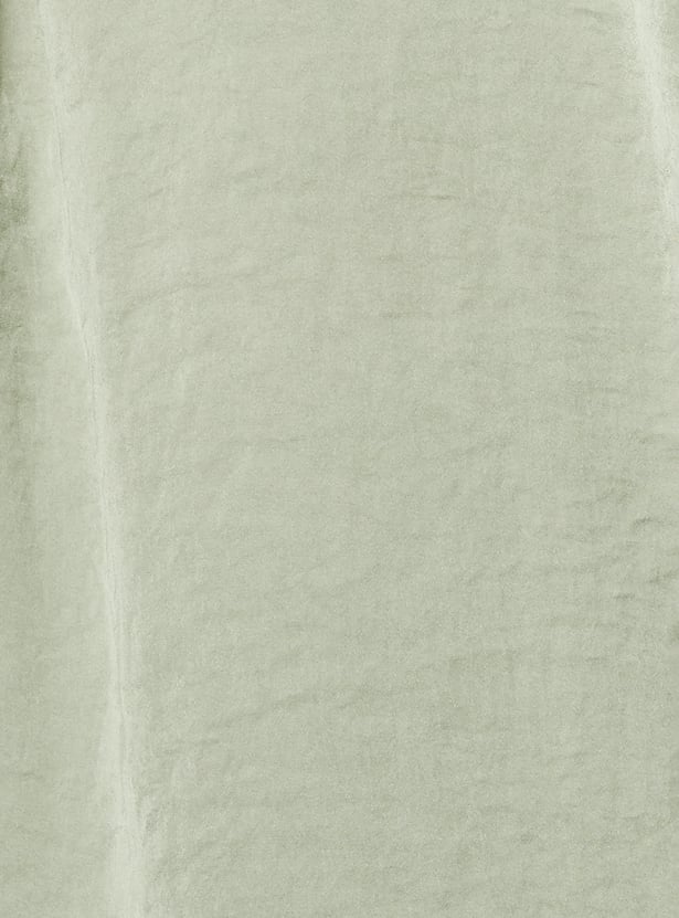 Women Satin Finish Shirt Style Top