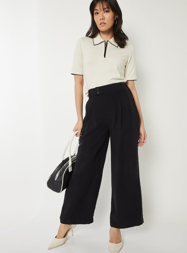 Women Solid Polo T-shirt