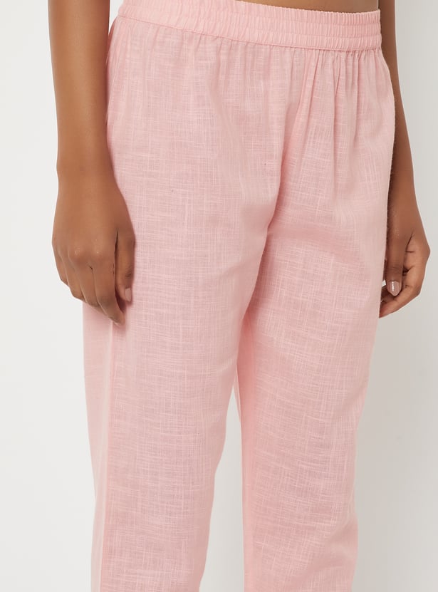 Women Embroidered Straight Kurta Set