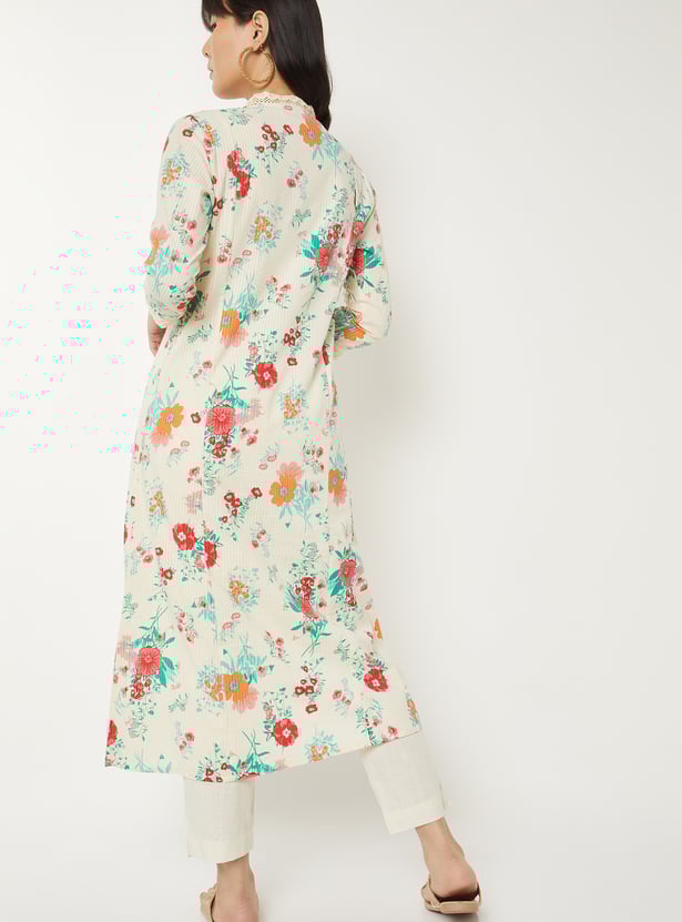 Women Floral Print A-line Kurta Set