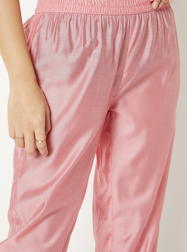 Women Embroidered Straight Kurta Set