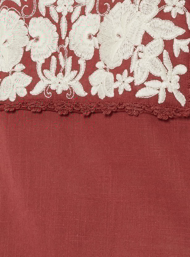 Women Embroidered Straight Kurta Set