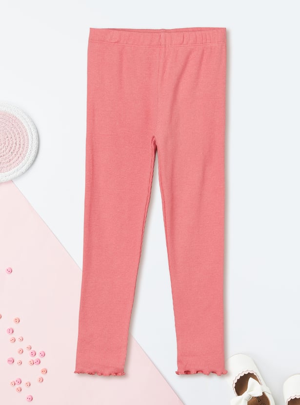 Girls Ribbed Leggings