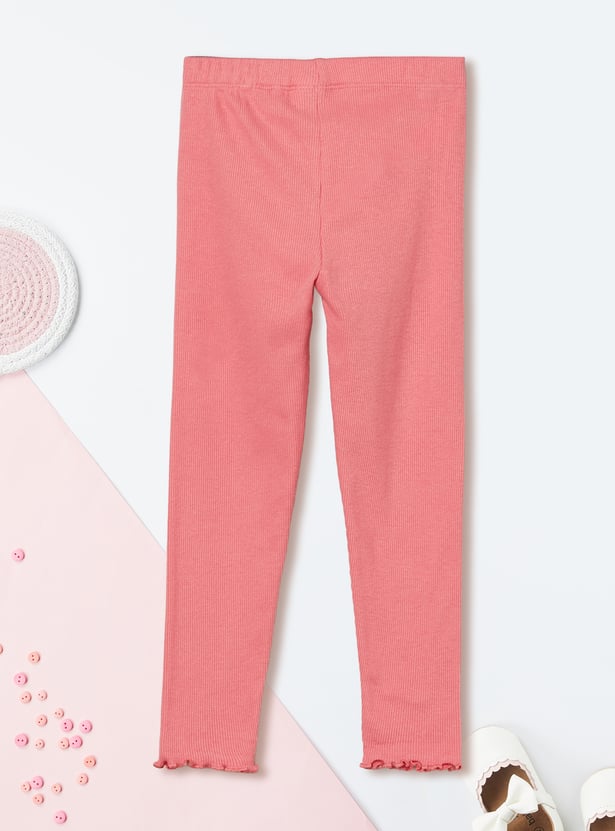 Girls Ribbed Leggings