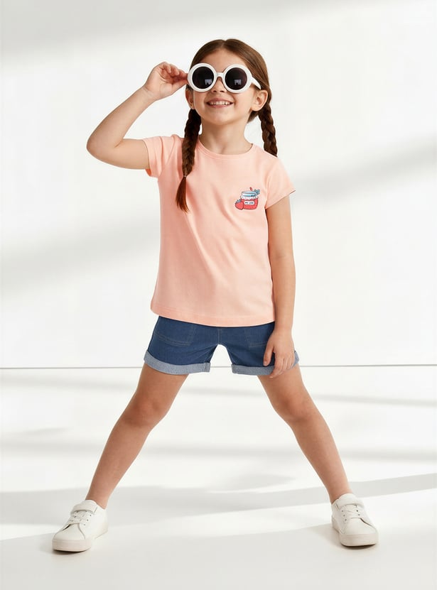 Girls Placement Print T-shirt