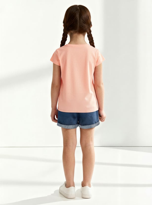 Girls Placement Print T-shirt