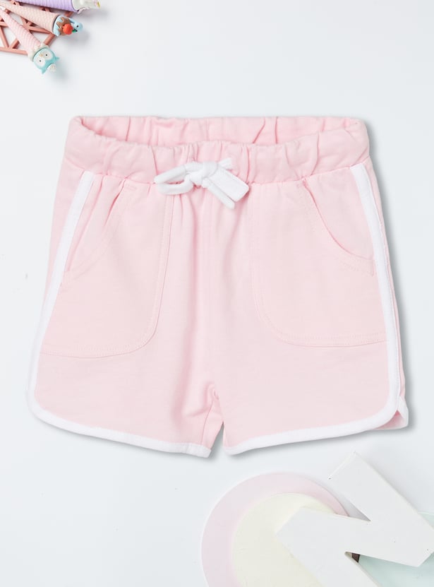 Girls Minnie Print Top & Shorts Set