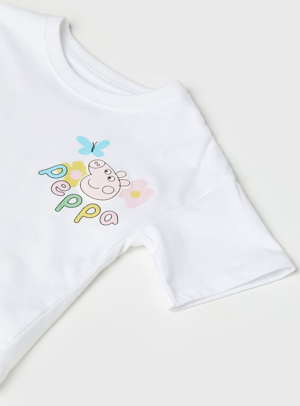 Girls Peppa Pig Shorts Set