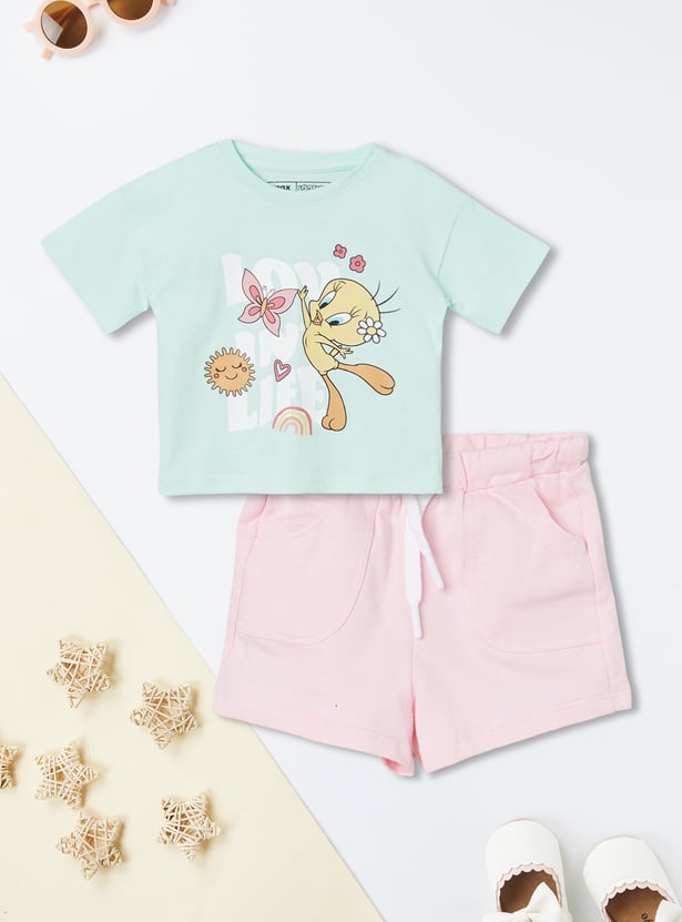 Girls Tweety Shorts Set