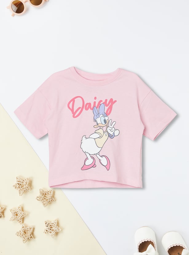 Girls Daisy Duck Flared Leggings Set