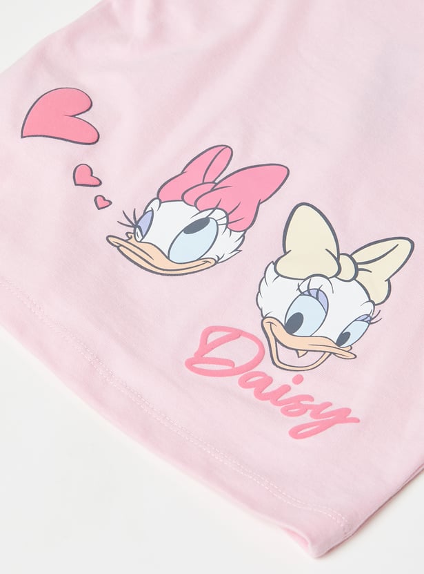 Girls Daisy Duck Flared Leggings Set