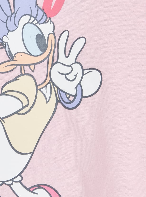 Girls Daisy Duck Flared Leggings Set