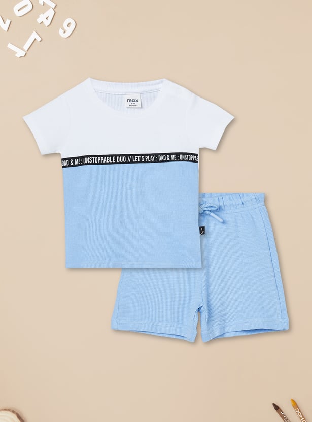 Boys Colourblock Shorts Sets