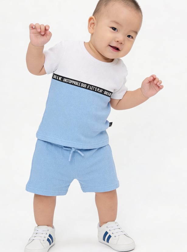 Boys Colourblock Shorts Sets