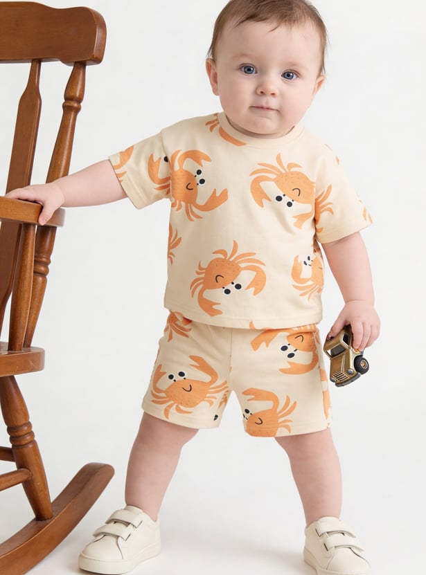 Boys Printed Shorts Set