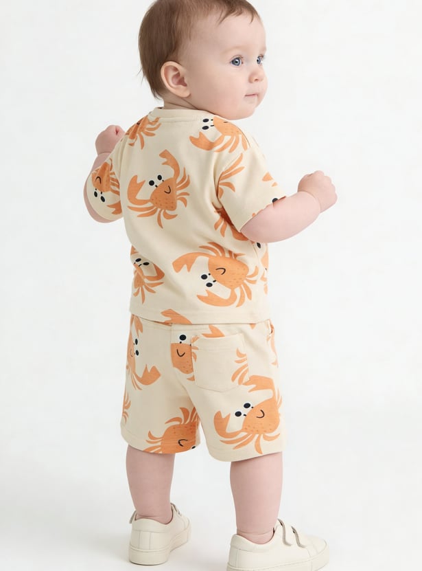 Boys Printed Shorts Set