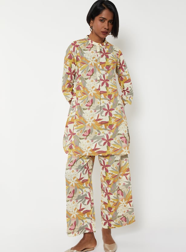 Women Printed Straight Kurta Set