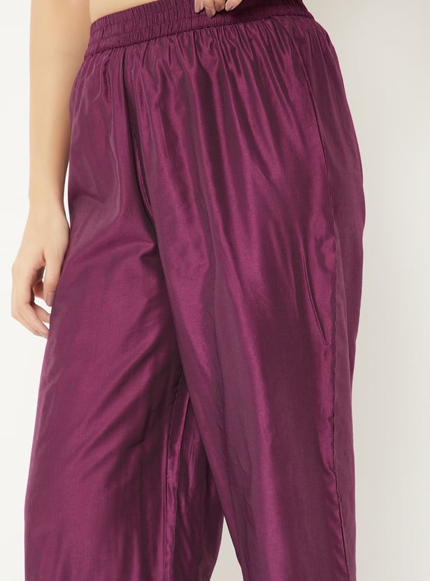 Women Embroidered Straight Kurta Set