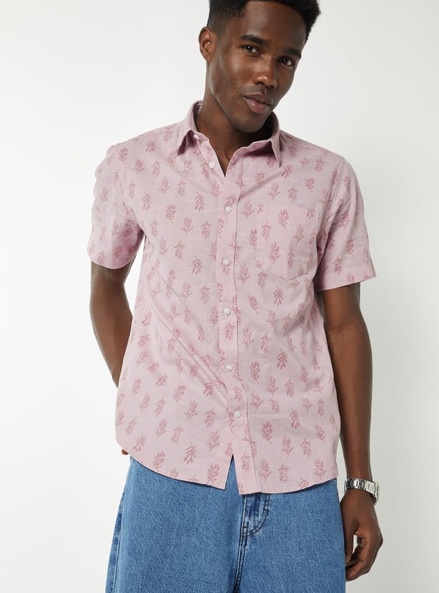 Men Printed Slim Fit Shirt