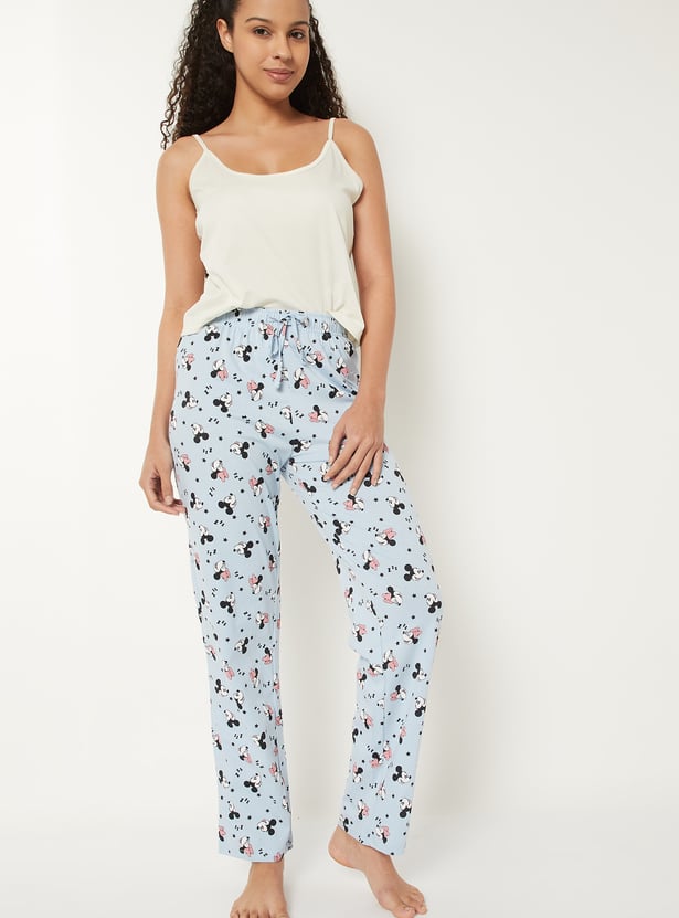 Women Mickey Print Pyjamas