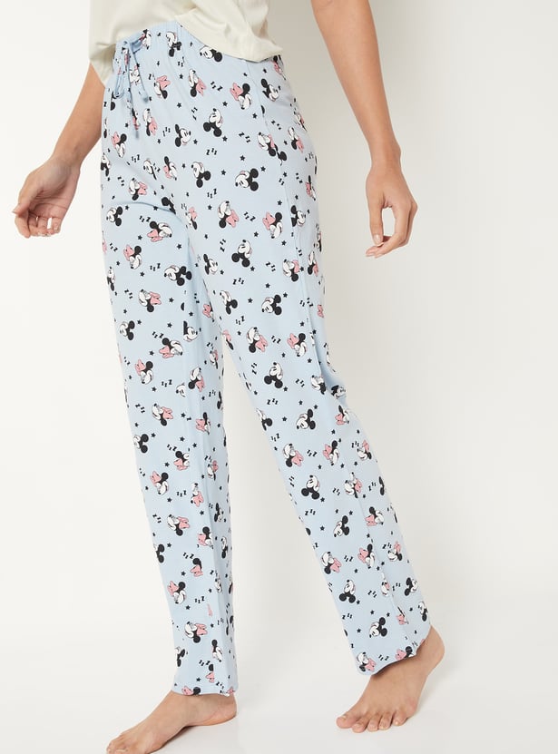 Women Mickey Print Pyjamas